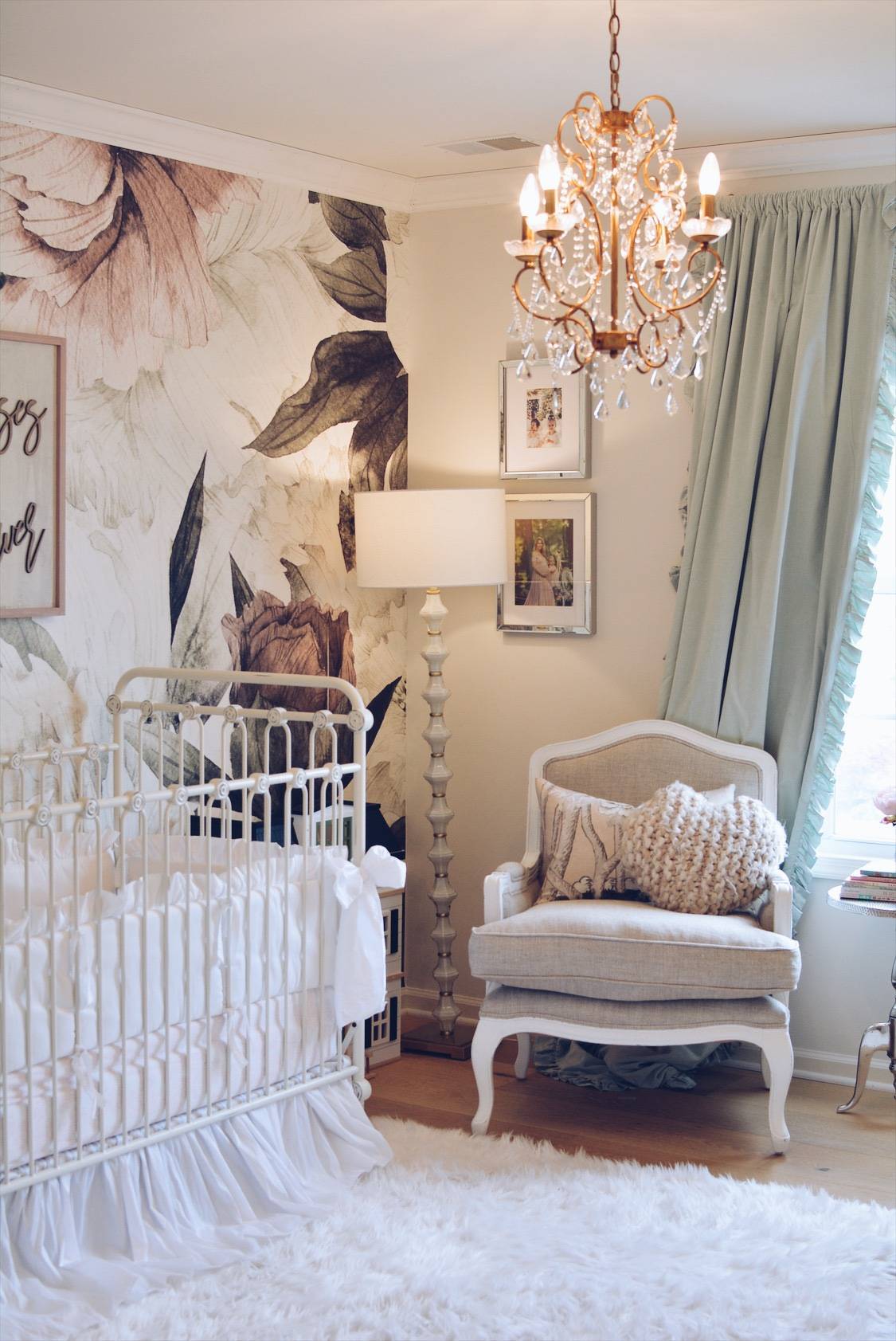 Floral Wallpaper Nursery - A Vintage Inspired Nursery - The Pink Dream