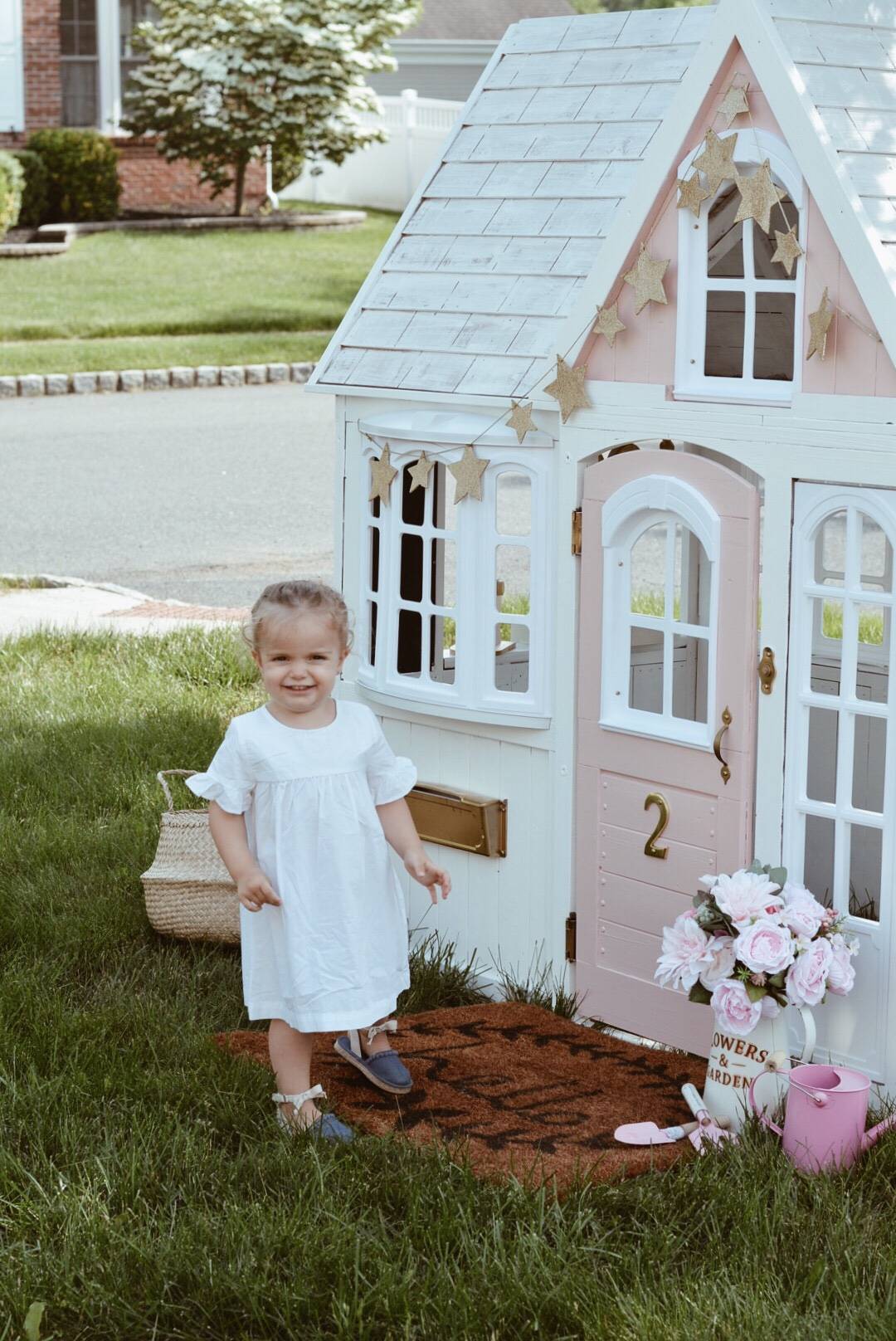 Costco Playhouse Hack: How to Transform an Outdoor Cedar Playhouse with ...