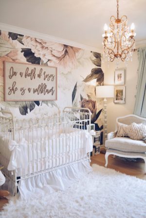 Floral Wallpaper Nursery - A Vintage Inspired Nursery - The Pink Dream